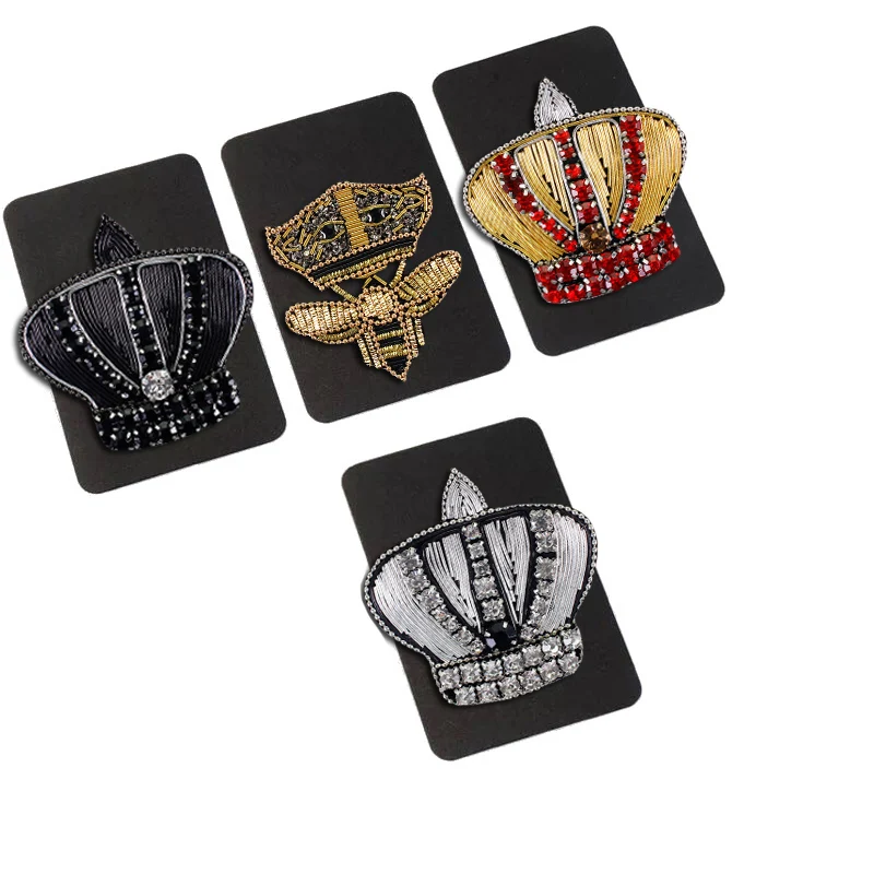 

New DIY accessories rhinestone jewelry court retro Indian silk crown bee shoes accessories brooch