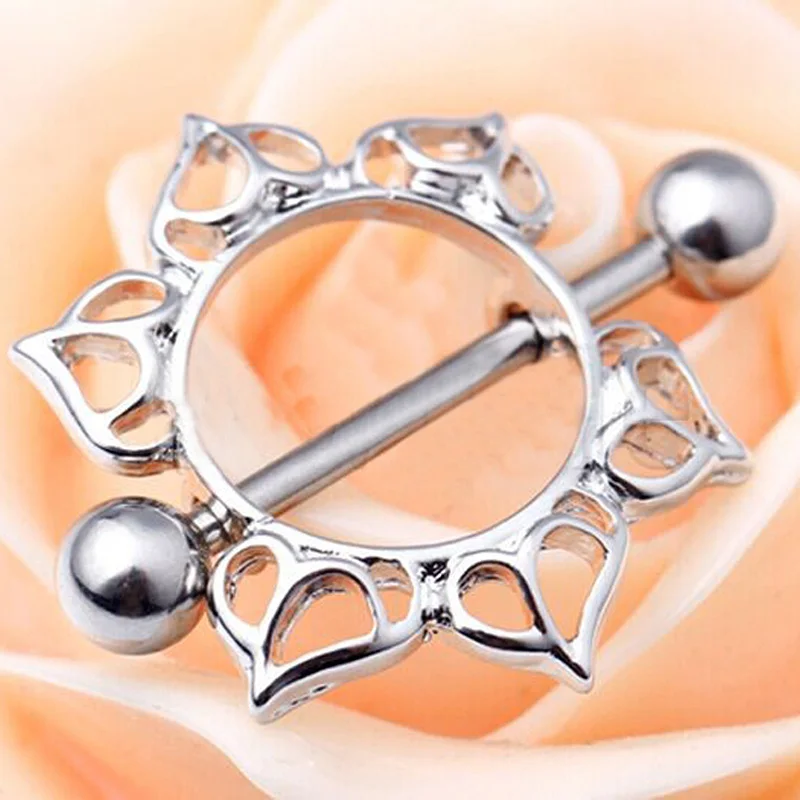 Модные Нержавеющая сталь кольца для сосков, пирсинг, ювелирное изделие для тела для Для женщин подарок CX17