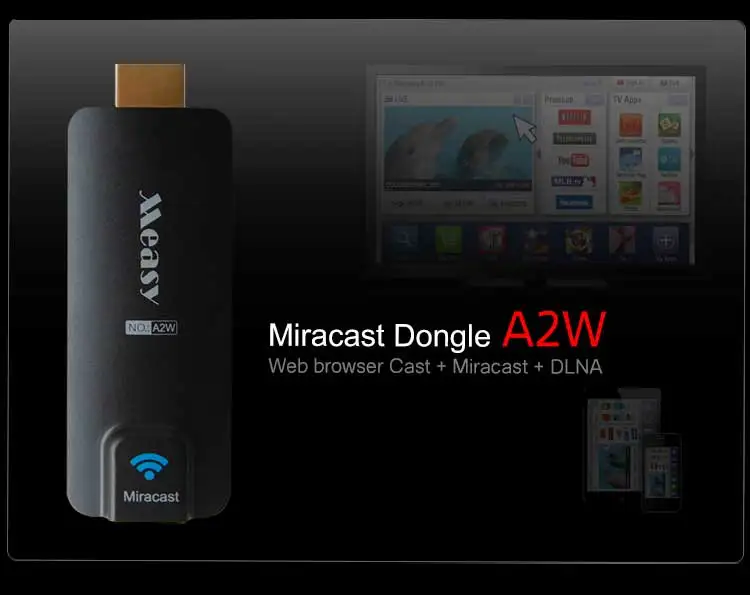 MEASY A2W EZCast Dongle 2K беспроводной HDMI tv Stick WiFi Дисплей Dongle Поддержка экранов Airplay DLNA Miracast