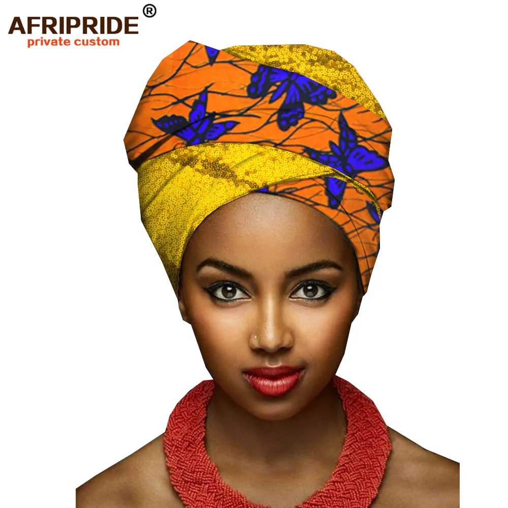 African Headwrap Ankara Headscarf Traditional Headtie Scarf Turban Cotton Wax head band scrunchie AFRIPRIDE A19H005