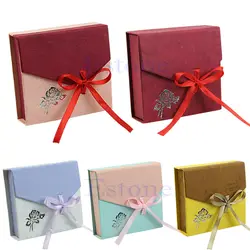 Шкатулка для ювелирных изделий новый квадратный пакетный браслет ювелирные изделия бантом дисплей коробка подарок Дело упаковка коробка