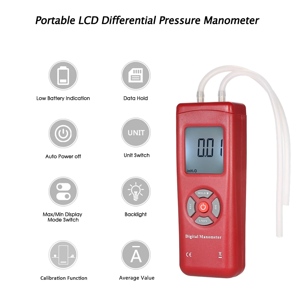 Buy Handheld Digital Manometer Dual port Manometer