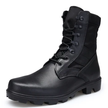 

40-45 Winter Military Boots Men Fashion Army Boots Men' s Tactical Desert Combat High Top Ankle Boots Men Outdoor Work Shoes Men
