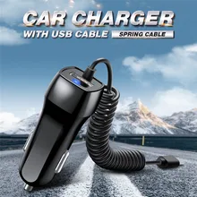 Автомобильное зарядное устройство USB с разъемом Micro usb type C, кабель для зарядки автомобиля для iPhone X, XR, XS, Max, автомобильный usb-адаптер для samsung S8, S9 Plus