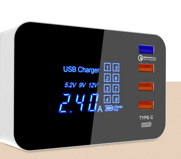 QC3.0 USB зарядное устройство 5USB мобильный телефон беспроводное QI быстрое для iPhone XS