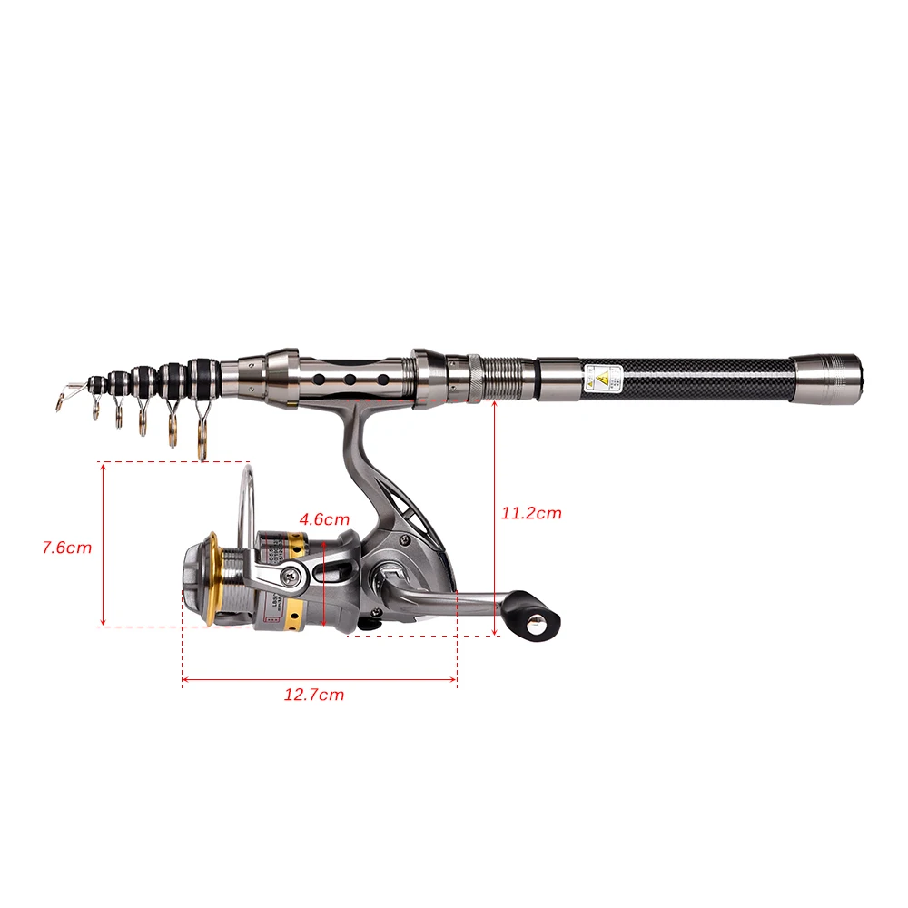 Lixada телескопическая катушка для удочки комбинированный полный комплект 1,5/1,8/2,1/2,4 м спиннинговая катушка 100 м леска крючок Приманка Сумка vara de pesca
