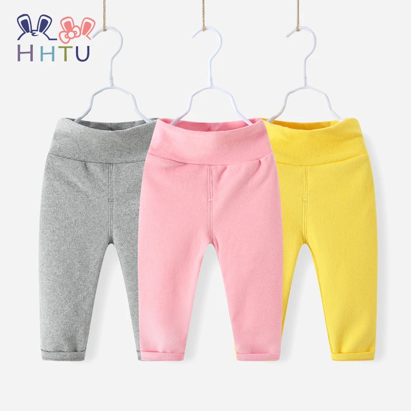 

HHTU Baby High Waist Casual Pants Care Belly Pants Boy Girls Baby Clothing Kid Unisex Trousers Cotton Infant Legging Full Length