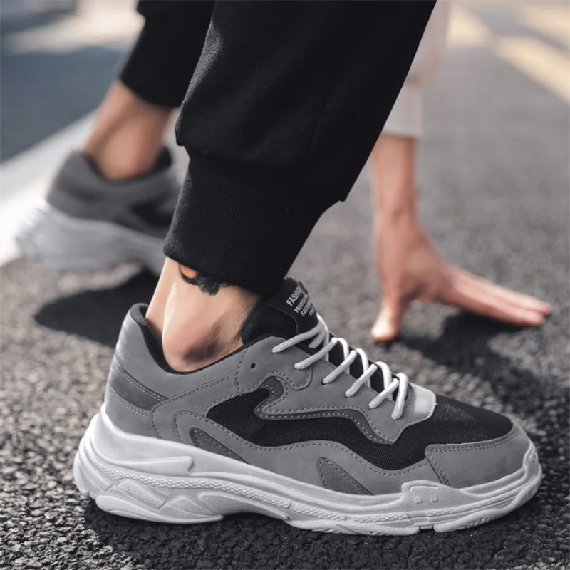 

Mhysa 2019 Male Leisure Men Sneakers High Quality Man Non Slip Comfortable Casual Shoes Men Mesh Sneakers Breathable Dad shoes