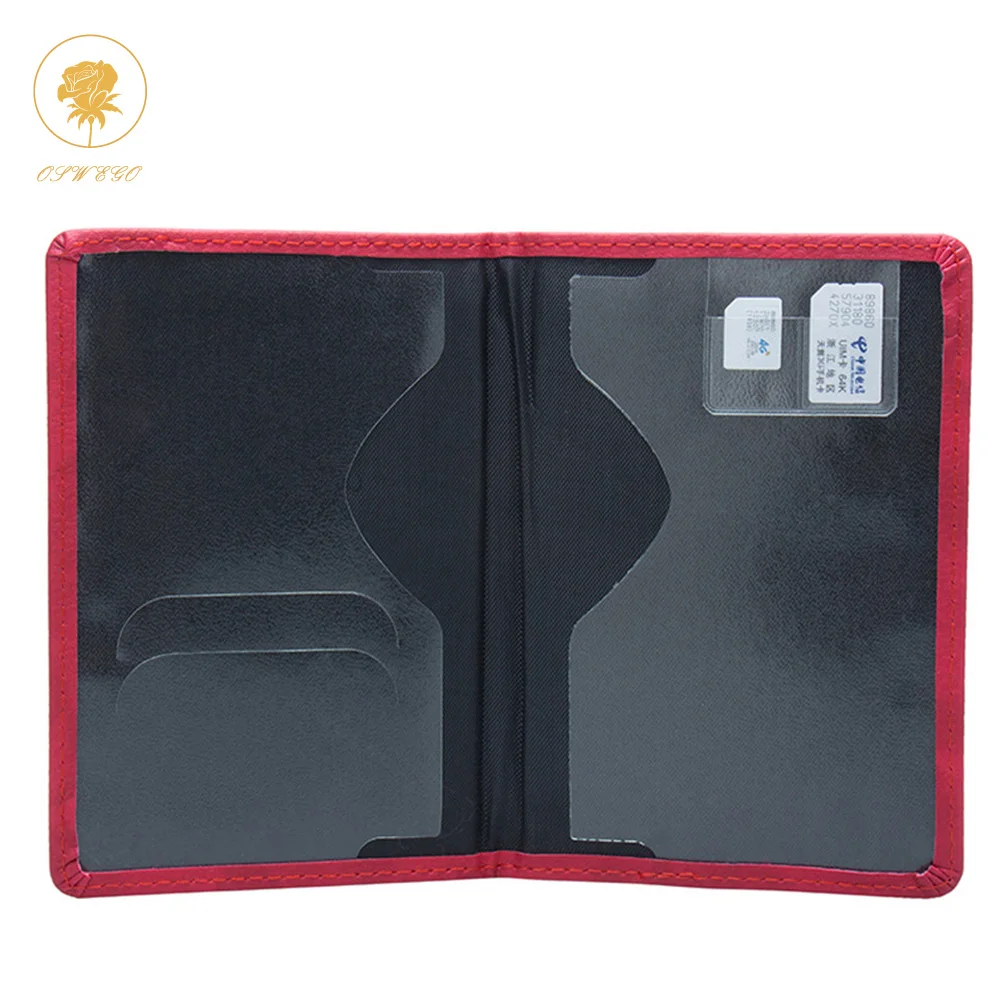 Oswego Passport Cover Russian International Standard Card Holder ID Men Passport Cover Travel Ticket Folder Card Bag