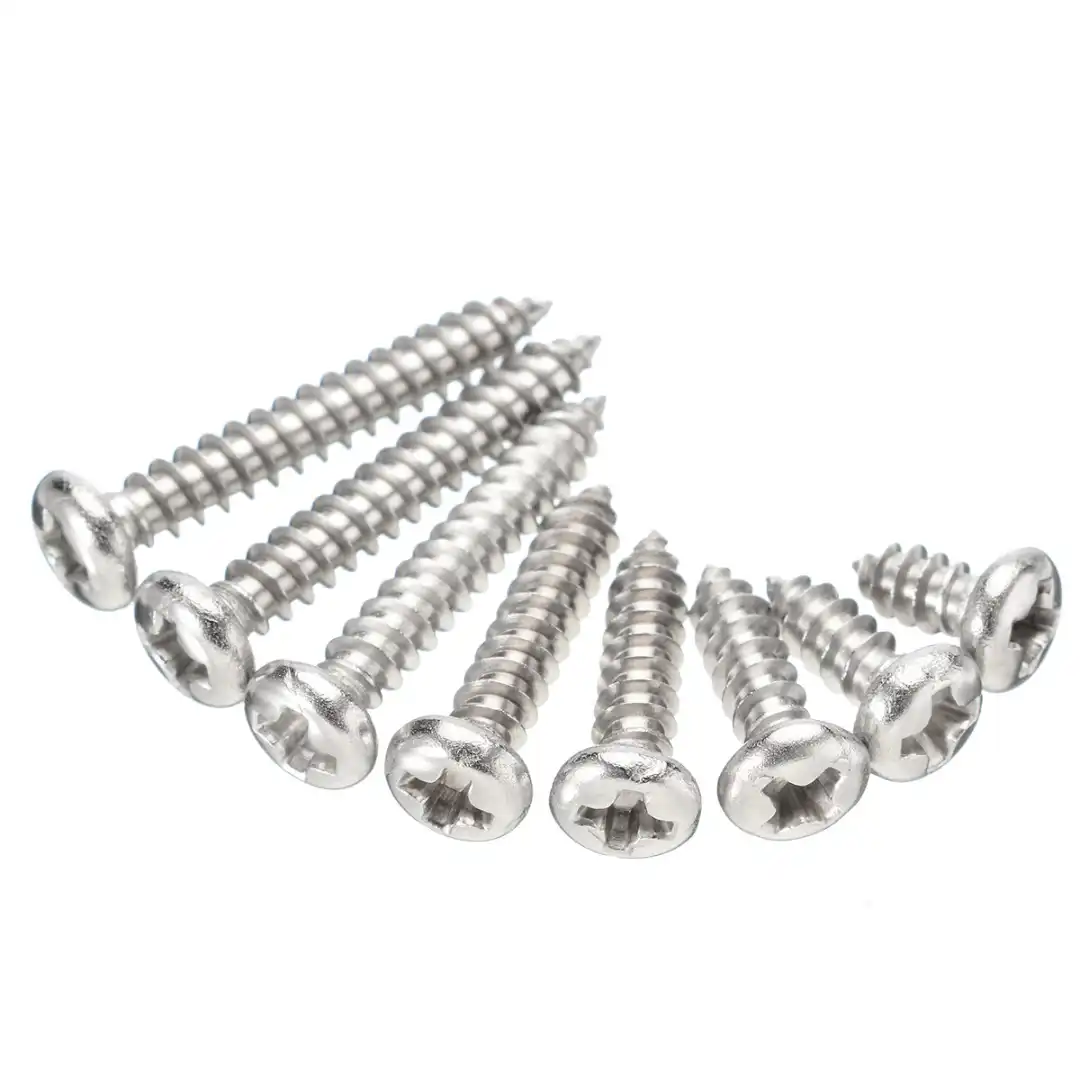 200pcs New M3 Self Tapping Screws Stainless Steel Pan Flat Head Self