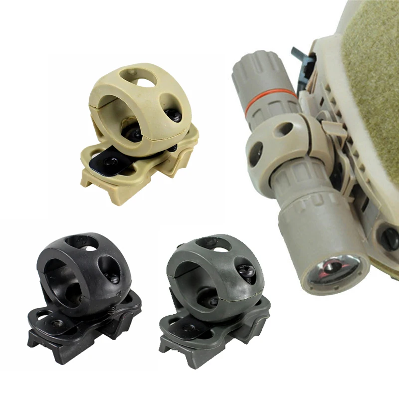 

Quick Release Flashlight Clamp Holder Mount for Universal Helmet 2.5cm Diameter Outdoor Mount for Fast Helmet