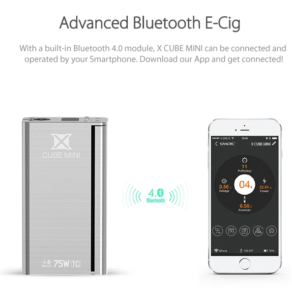 Оригинальный SMOK XCube Mini 75 Вт коробка мод светодиодный светильник индивидуальный