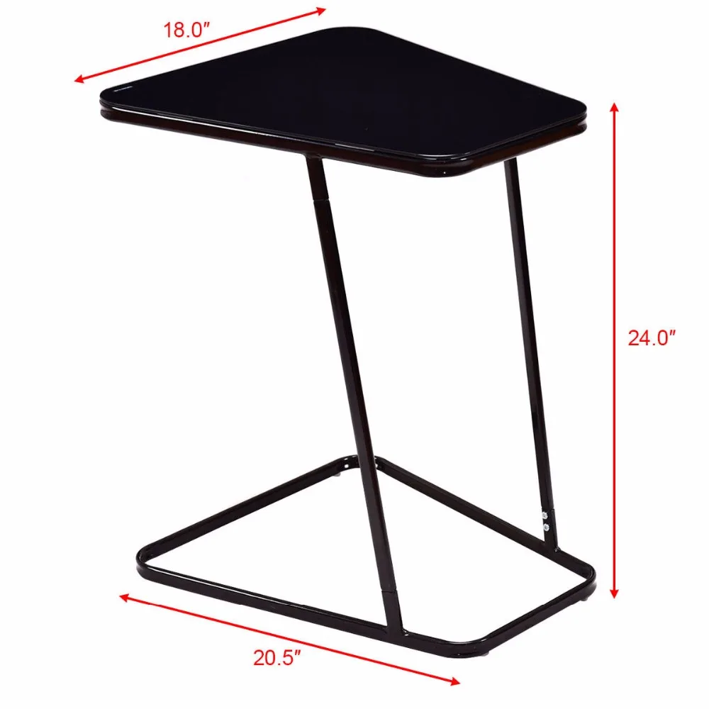 Goplus Modern Glass Top End Table Accent Side Snack Coffee Sofa Table Portable Black C Shape Home Steel Coffee Table HW56084 Goplus Modern Glass Top End Table Accent Side Snack Coffee Sofa Table Portable Black C Shape Home Steel Coffee Table HW56084