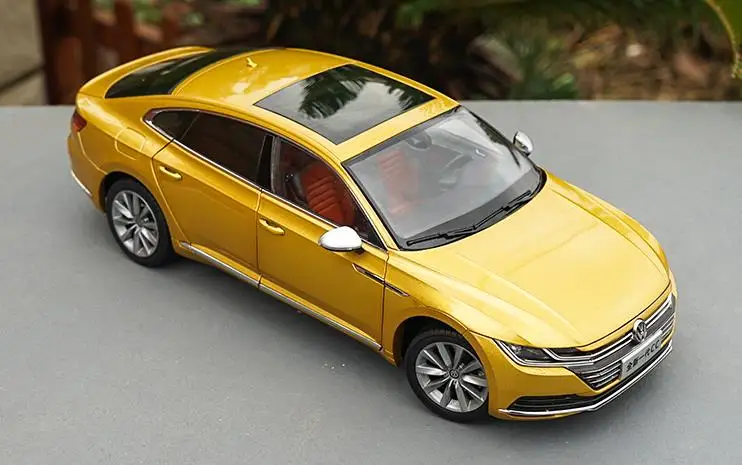 1:18 передовая Игрушечная машина из сплава, Volkswagen New CC, литая металлическая модель игрушечного автомобиля, Коллекционная модель - Цвет: Цвет: желтый