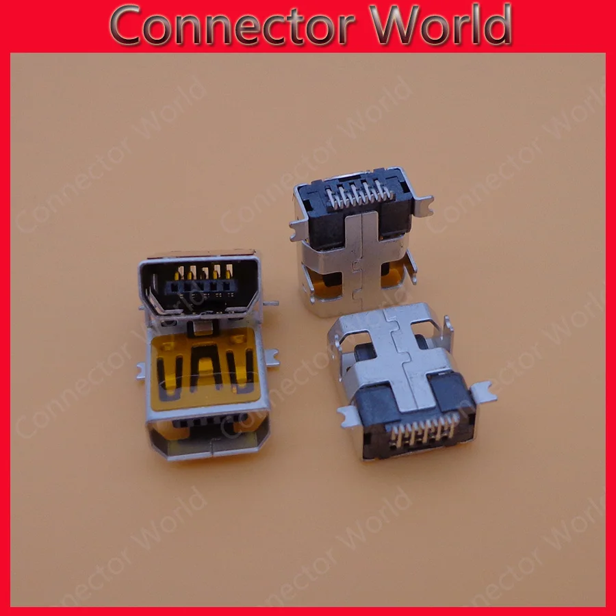 10X Mini 10 Pin USB Female socket Connector with Locating peg for