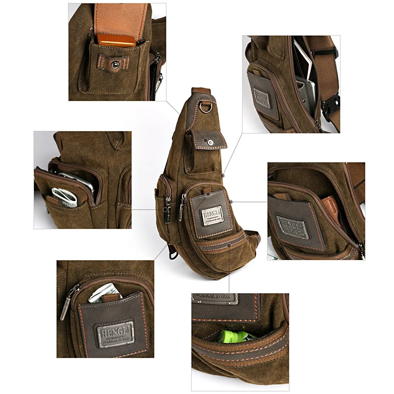 Ruil Wear-resistant Canvas Bag Husband shoulder bags Men bag Casual shoulder bag for men for travel Retro Travel Bag canvas bag mens messenger bag