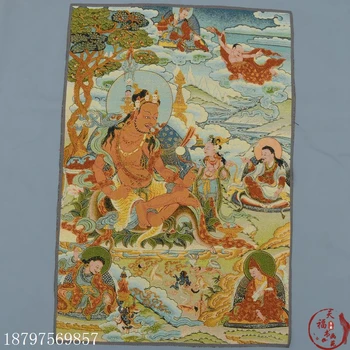

christmas Tangka Zangka brocade silk painting embroidery Tibetan Buddha Lianshi eight-phase Tang Tibetan style Buddha halloween