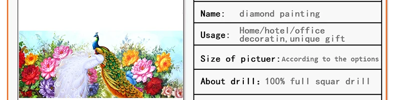 prosperity peacock peony living room decoration 5d diamond painting kit rhinestone cross stitch needlework resin mosaic painting1081_02