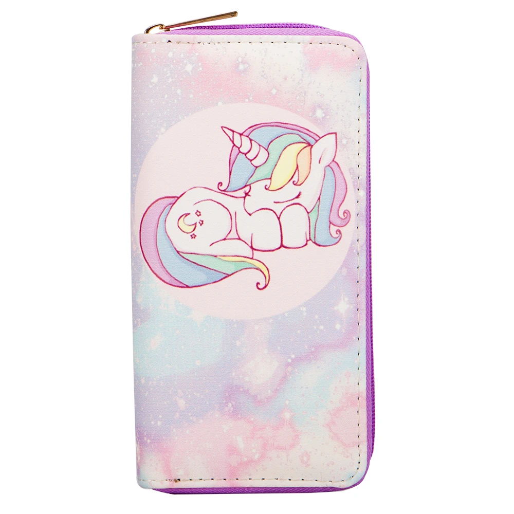 Sansarya Colorful Cartoon Print Unicorn Bag Zipper Popular Ladies Purse Card Holder Phone Bag Money Bag PU Clutch Woman Wallet Sansarya Colorful Cartoon Print Unicorn Bag Zipper Popular Ladies Purse Card Holder Phone Bag Money Bag PU Clutch Woman Wallet