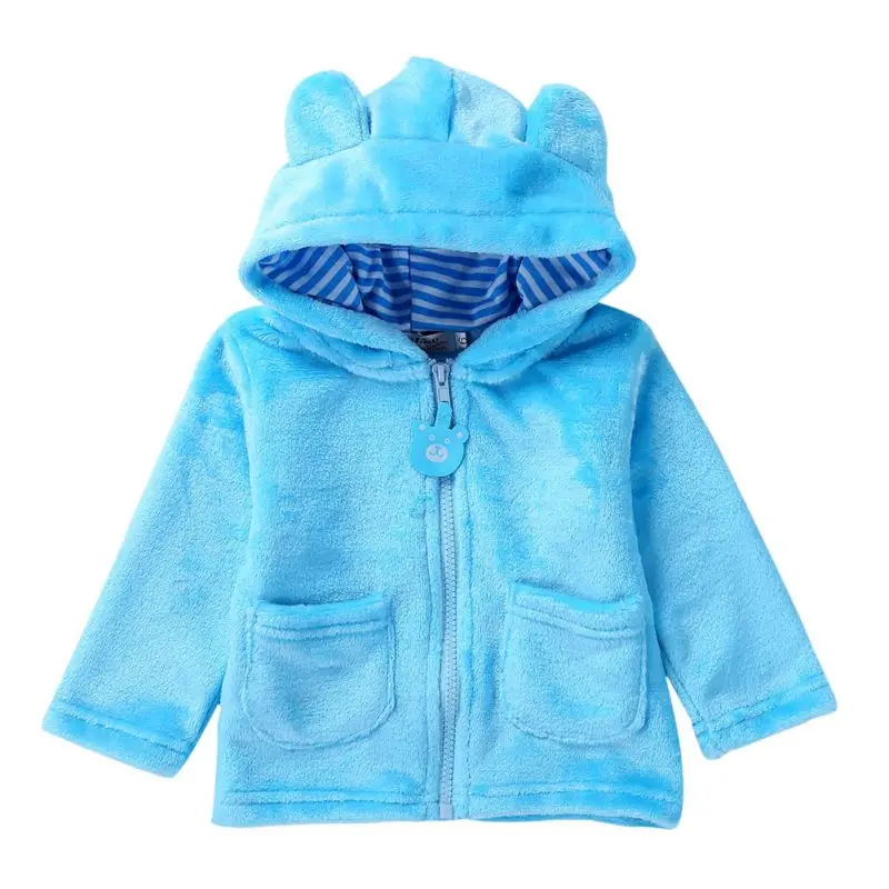 Одежда для младенцев, топы, модная верхняя одежда с капюшоном и длинными рукавами для новорожденных девочек и мальчиков 6-24 месяцев, милая верхняя одежда, куртки, пальто - Цвет: L