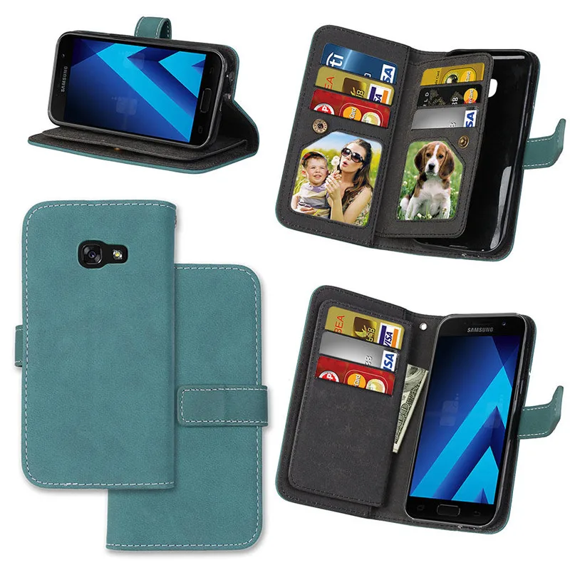 Luxury Wallet Case sFor Samsung Galaxy A3 2017 A320 A5 2017 A520 A7 2017 A720 Multifunction Nine cards Case Flip Leather Phone Coque Cover sFor Samsung Galaxy A5 2016 A510 A7 2016 A710 Case cover1
