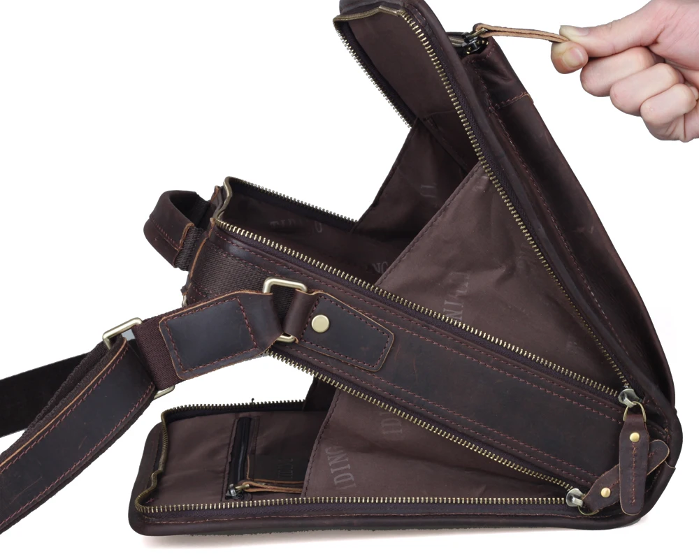 Top Quality Vertical Real Leather Messenger Bags Mens Casual Tote Top Quality Vertical Real Leather Messenger Bags Mens Casual Tote Organizer Bag Crazy Horse Crossbody Vintage Brown In From