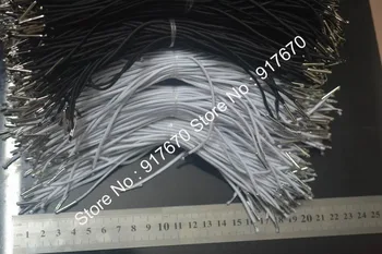 

100pcs White and 100pcs Black Lace Cord With Metal Barbs String on Costume Masks 2mm Stretch Elastic Cord/String/Thread