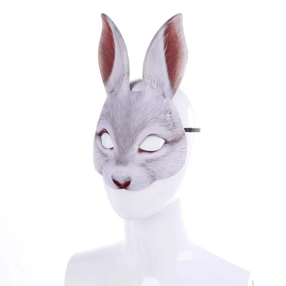 

Easter EVA Half Face Rabbit Cosplay Halloween Masquerade Masks Halloween Bunny Adult Party Mask Cosplay Costume