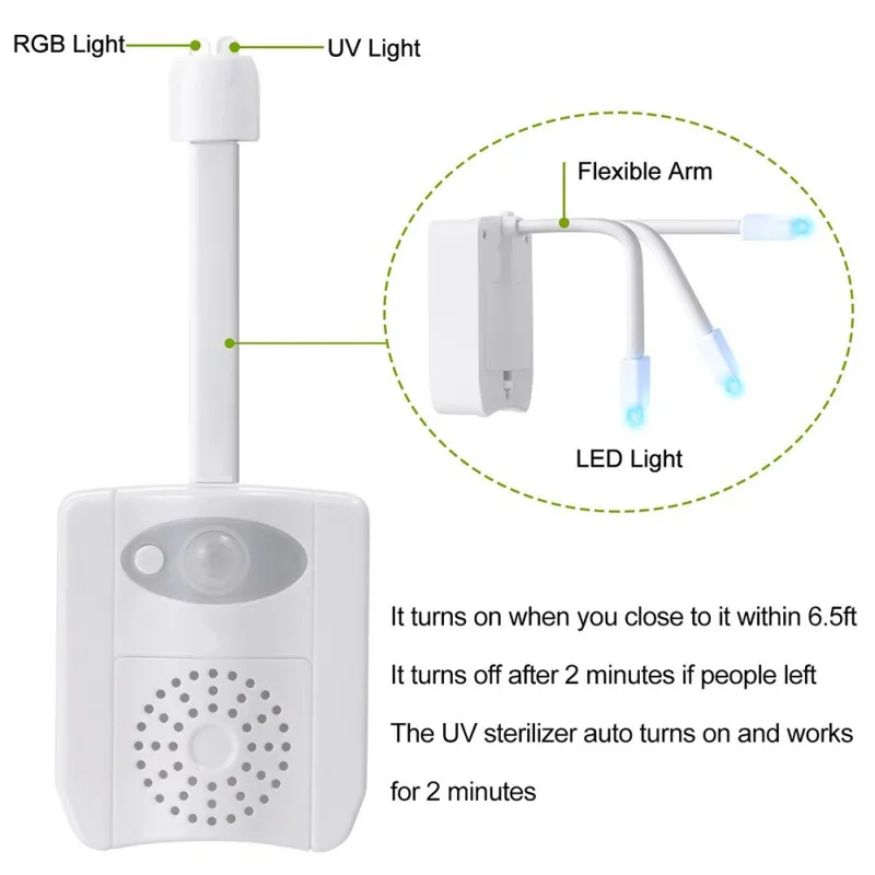 Автоматическое зондирование Туалет Свет светодио дный светодиодный ночник движения сенсор подсветка для унитаза ванная комната 16 цветов