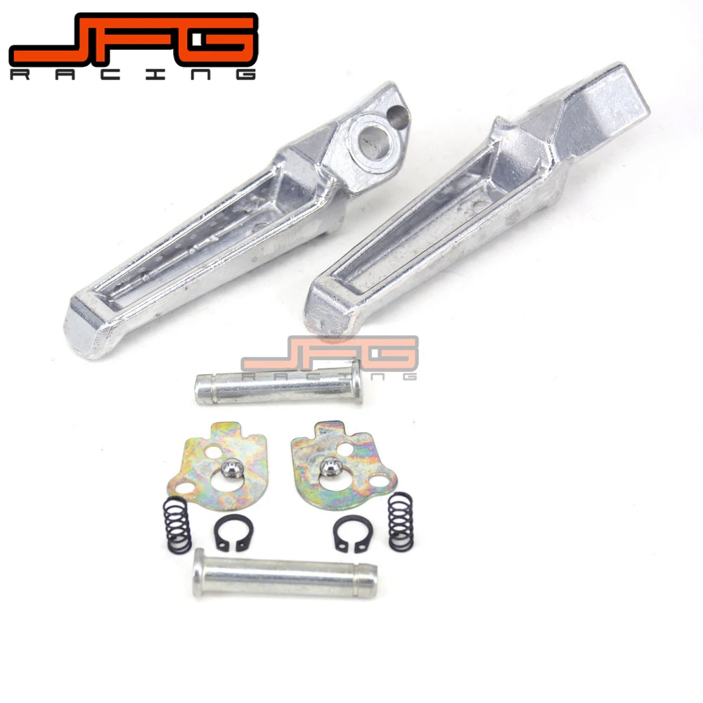 New Silver Rear Footrests Foot pegs for CB400 CBR600 CB1300 CB1000 CBR250 CBR600 CBR929 CBR954 VTR1000 VFR800 CB1300 Motorcycle