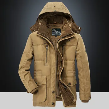

High Quality Winter Business Casual Jacket Men Brand New Warm Thicken Coat Famous Cotton Padder Fashion Parkas Elegant Plus Size