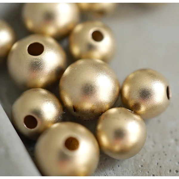 PINJEAS 10 шт 14k Золотое наполнение матовые бусины для ожерелья браслета diy ювелирных изделий