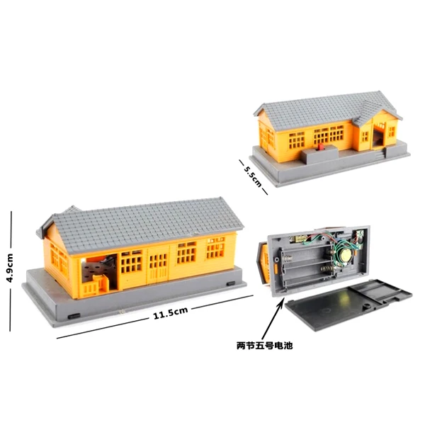 

D509 electric rail Tmas the train toy general track scene parts (acousto-optic house) Educational Boy/ Kids Toy