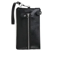 2017 New High Quality Women Genuine Leather Long Coin Purse Wallet Day Clutches Key Wallet Ring Holder Phone Pouch Bag Wristlet