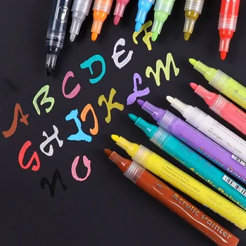 

5pcs/lot Mix colors Acrylic Marker Body Painting Ceramic Decoration DIY Album Black Card Graffiti Water-based Paint Pen