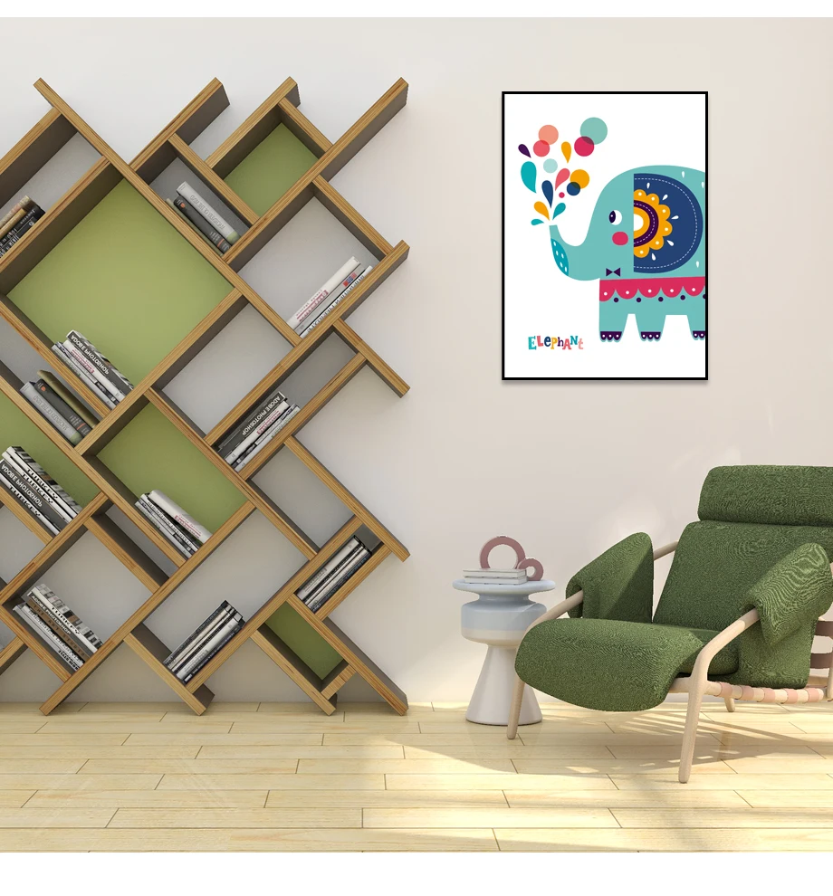 Wall Pictures Art Print Poster Fox And Elephant Waterproof Ink Design Painting Brand Home Decoration New Canvas Printings  (8)