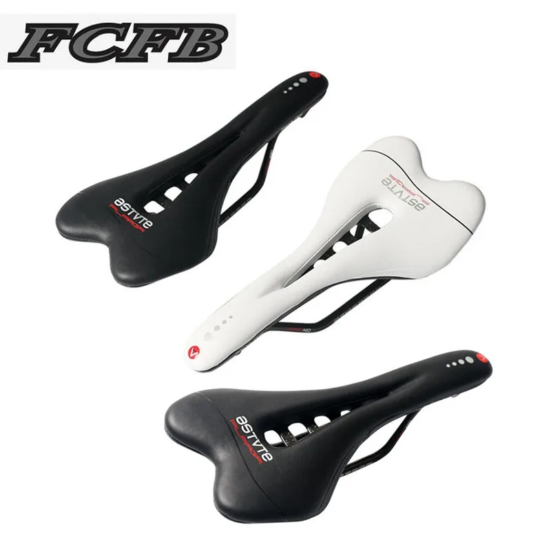 

new arrive carbon saddle road bike saddle black white Carbon Fiber+Leather saddles bicycle sillin bici Rail bow cushion