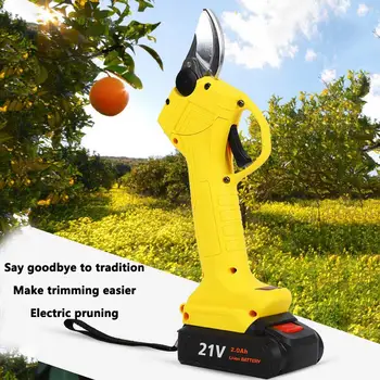 

Electric Pruning Scissors 16.8V with 2 Battery Fruit Tree 2.5mm Pruner Garden Shears Electric Fruit Branch shear