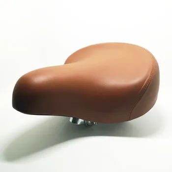

Q1066 Bicycle Universal Saddle Vintage Brown Brown White Spring Bicycle Saddle Bag bicycle saddle