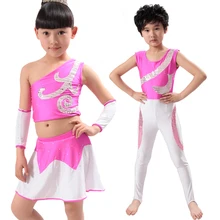 Детская одежда Одежда для танцев унисекс танцевальный Купальник Одежда для младенцев костюм для сцены комплекты трико 110-160 см