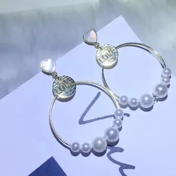 

925 Sterling Silver Earrings Findings Circle Earrings Settings Mountings Parts Mounts for Pearls Agate Coral Beads