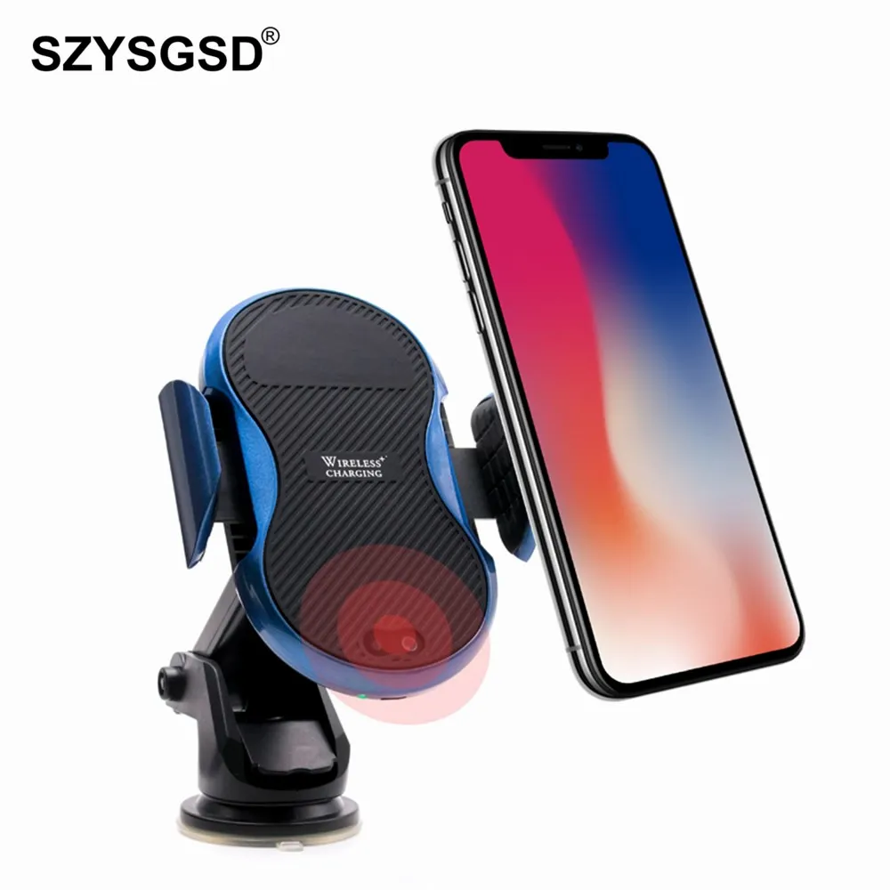 10W Automatic Car Wireless Fast Charger For iPhone XS XR 8 Qi Wireless