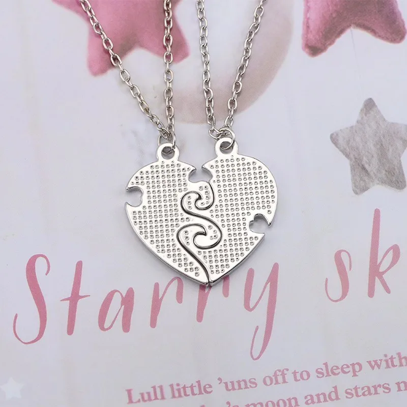 Best-Sister-Necklace-For-Women-Broken-Red-Love-Heart-Pendant-Silver-Big-Sis-Little-Sis-Forever (5)