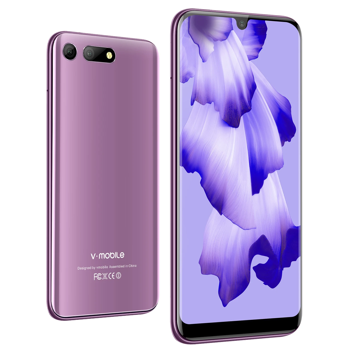 TEENO Vmobile A60 мобильный телефон Android 8,1 5,7 'HD+ Водонепроницаемая 2.5D экран 8MP двойная камера 3800 мАч 3 Гб ram 4G Celular смартфон