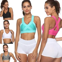 Женский спортивный бюстгальтер, топ для фитнеса, йоги, с перекрестными ремешками, для спортзала, бега, с мягкими вставками, майка, Спортивное нижнее белье, для тренировок, спортзала, спорта, повседневной жизни