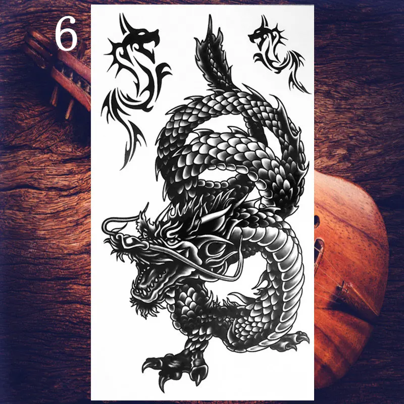 Y-XLWN, змейка, Детские креативные тату-наклейки, водостойкие поддельные тату, дракон, мужские наклейки, наклейки на стену, зеркальные наклейки - Цвет: 6