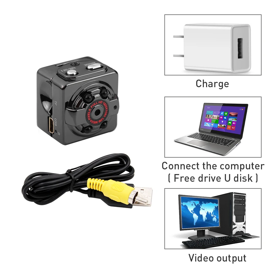Mini Camera SQ8 Micro DV Camcorder Action Night Vision Digital Sport DV Wireless Mini Voice Video TV Out Camera HD 1080P 720P