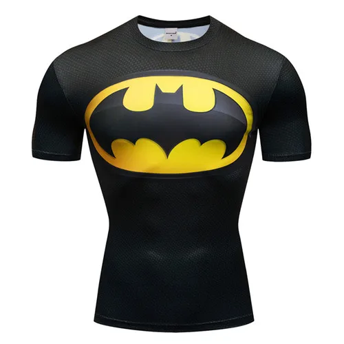 Новая летняя футболка супергероя Marvel 3D Супермен/Человек-паук/Бэтмен/Черная пантера Мужская футболка с коротким рукавом обтягивающая футболка - Цвет: AF1624D