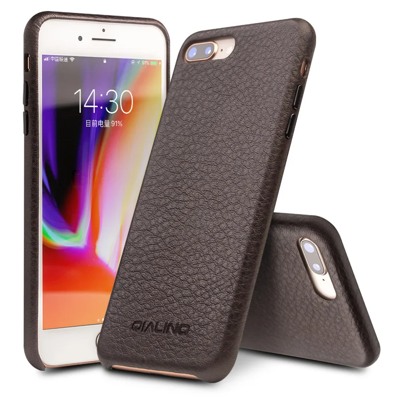 QIALINO Роскошный деловой чехол из натуральной кожи для iPhone7 7plus Ультратонкий Модный