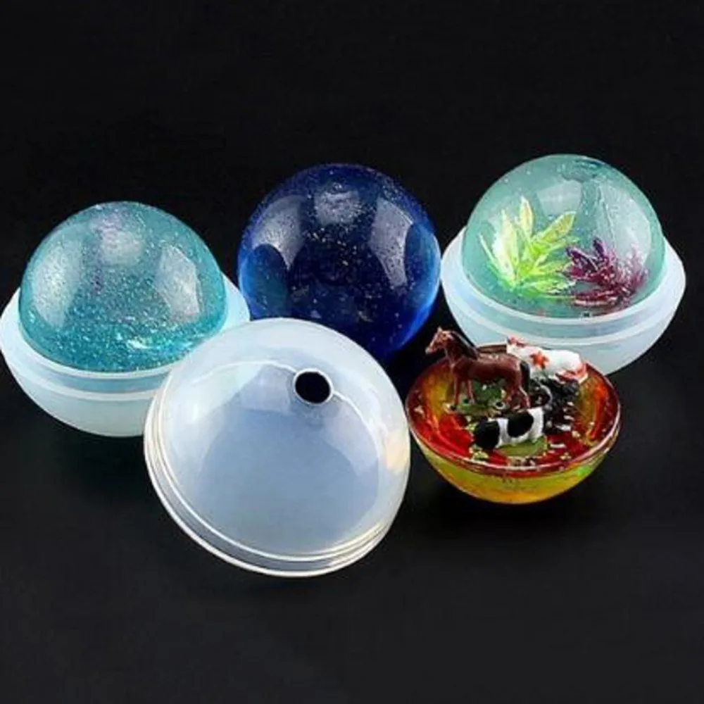 Silica Gel Pendant Diy Mold Resin Jewelry Making Tools Mould Spherical